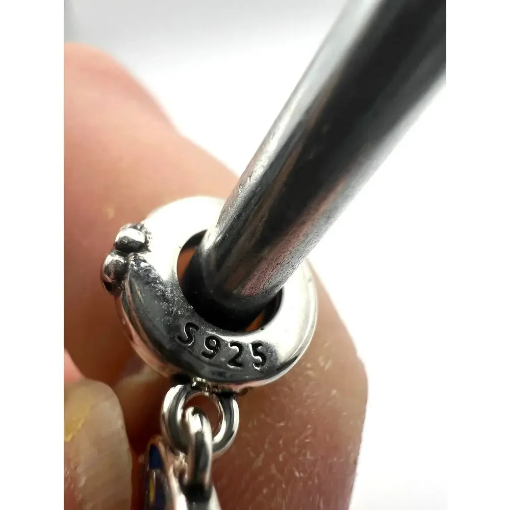 NEW Glow-in-the-dark Cat on Crescent Moon Charm for European Bracelet